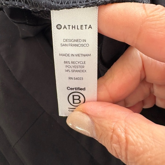 Athleta Gramercy Wide Leg Button Track Trouser Pants Black - Picture 11 of 14